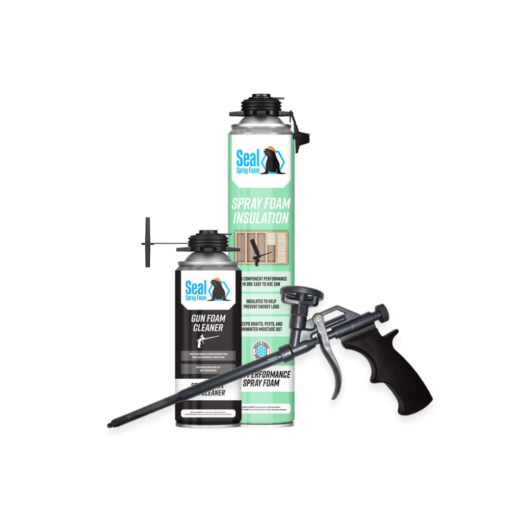 Seal Spray Foam Insulation Closed Cell 24 oz. Can with Gun and